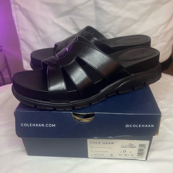 🔥Cole Haan Zero Grand Black Slide Sandals🔥 - Picture 6 of 9